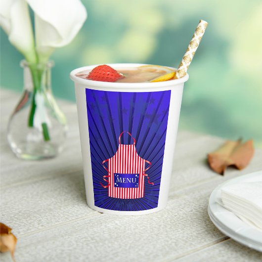Patriotic USA Chef Rood Wit Blauw BBQ Koken Papieren Bekers