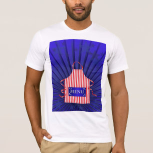 Patriotic USA Chef Rood Wit Blauw BBQ Koken T-shirt
