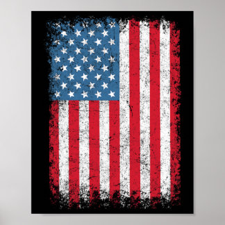 Patriotic Usa Flag 4th Of July For Men Women Kids  Poster