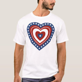 Patriotic USA Heart T-shirt