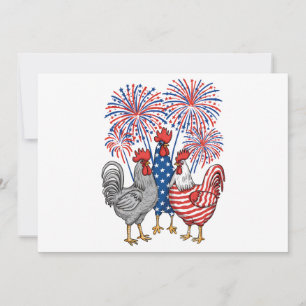 Patriotic USA Kip USA Hen 4th van juli Kaart