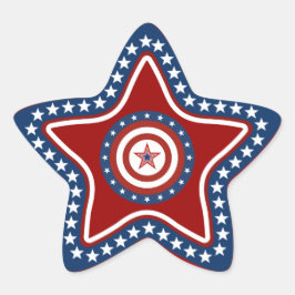Patriotic USA Star Ster Sticker