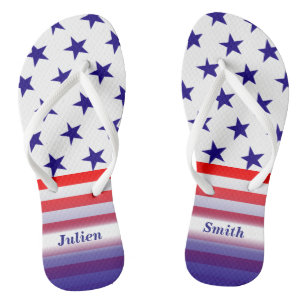 Patriotic USA Stars and Stripes Teenslippers