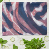Patriotic Vibes Artsy Kitchen Towel Theedoek (Gevouwen)