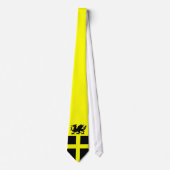 Patriotic Wales St Davids Day Dragon on Yellow Str Stropdas (Voorkant)