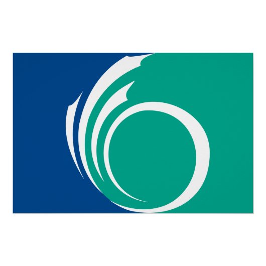 Patriotic wall poster with Flag of Ottawa, Canada (Devant)