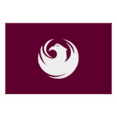Patriotic wall poster with Flag of Phoenix City Perfect Poster (Voorkant)