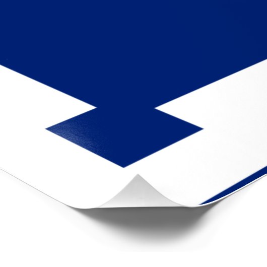 Patriotic wall poster with Flag of Quebec City (Coin)