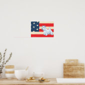 Patriotic West Highland White Terrier Poster (Keuken)