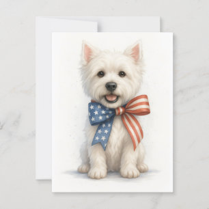 Patriotic Westie Briefkaart