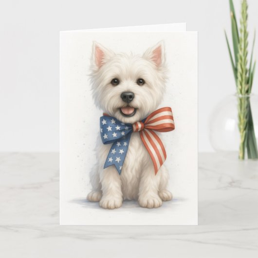 Patriotic Westie Kaart (Voorkant)