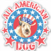 Patriotic Wheaten Vinyl Sticker (Voorkant)