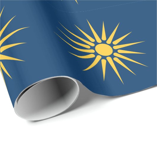 Patriotic wrapping paper with Flag of Macedonia Cadeaupapier (Rol Hoek)