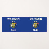 Patriotic Yoga Mats met vlag van Wisconsin USA Yogamat (Voorkant (horizontaal))