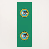 Patriotic Yoga Mats with flag of Washington, Veren Yogamat (Achterkant)