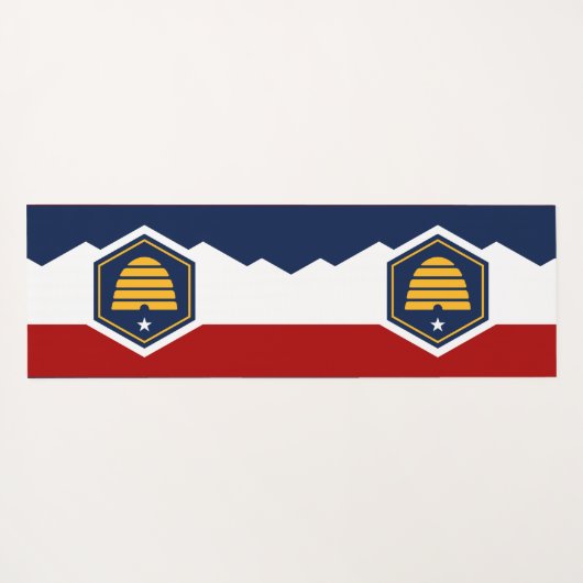 Patriotic Yoga Mats with new flag of Utah, USA Yogamat (Achterkant (horizontaal))