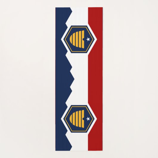 Patriotic Yoga Mats with new flag of Utah, USA Yogamat (Achterkant)