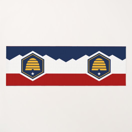 Patriotic Yoga Mats with new flag of Utah, USA Yogamat (Voorkant (horizontaal))