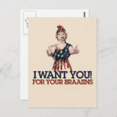 Patriotic Zombie Briefkaart (Voorkant / Achterkant)