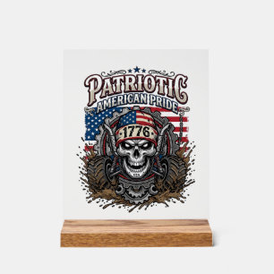 Patriotique 1776 Hors Route Crâne Monster Truck Lo
