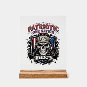 Patriotique 1776 Hors Route Crâne Monster Truck Lo