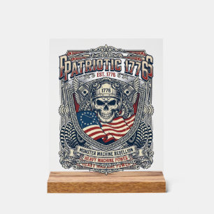 Patriotique 1776 Hors Route Crâne Monster Truck Lo