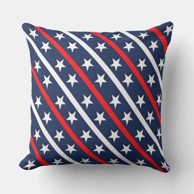 Patriotique, 4 juillet, Coussin extérieur (Recto)