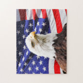 PATRIOTIQUE AMÉRICAIN DRAPEAU EAGLE JIGSAW PUZZLE (Vertical)