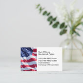 Patriotique American Flag Election Cartes de conta (Debout devant)