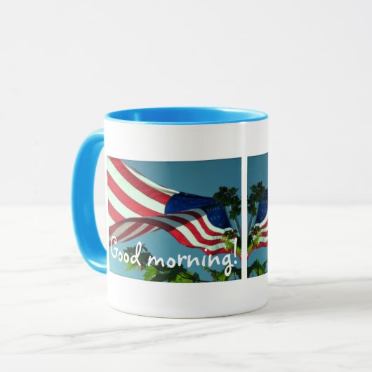 Patriotique Bonjour Amérique Beverage Mug (Devant gauche)