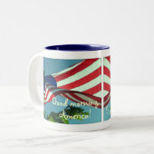 Patriotique Bonjour Amérique Beverage Mug (Devant gauche)