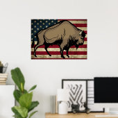 PATRIOTIQUE BUFFALO POSTER ART (Bureau à domicile)