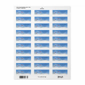 Patriotique Christmas Snowman - Étiquette de retou (Feuille entière)