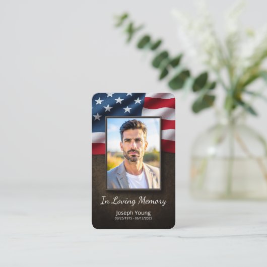 Patriotique dans la mémoire amoureuse carte mémoir (Debout devant)