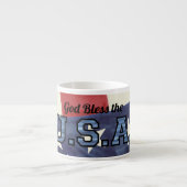 Patriotique "Dieu bénisse..." Mug Specialty (Devant)