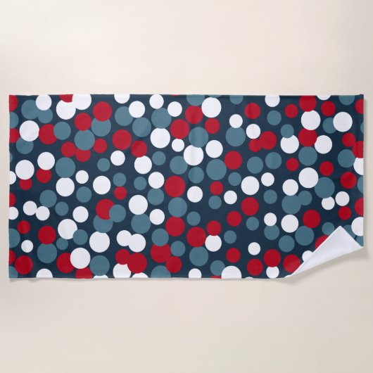 Patriotique Dots Beach Pool serviette cadeau (Devant)