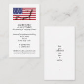 Patriotique | Drapeau américain | Carte de visite  (Devant / Derrière)