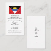 Patriotique | DRAPEAU ANTIGUA | Carte de visite ph (Devant / Derrière)