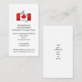 Patriotique | DRAPEAU CANADA | Carte de visite pho (Devant / Derrière)