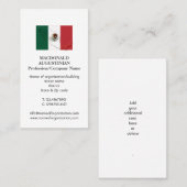 Patriotique | DRAPEAU MEXIQUE | Carte de visite ph (Devant / Derrière)