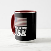 PATRIOTIQUE FABRIQUÉ AUX USA CAFÉ MUG (Devant gauche)