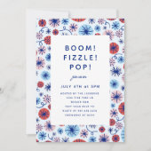 Patriotique Fireworks 4 juillet Invitation Post Po (Devant)