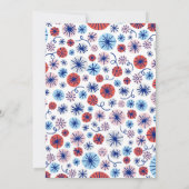 Patriotique Fireworks 4 juillet Invitation Post Po (Dos)