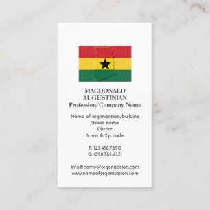 Patriotique   GHANA FLAG   Carte de visite photo