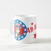 Patriotique Greyhound Coffee Mug (Devant gauche)