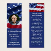 Patriotique Memorial Photo funéraire Signet de pri (Devant & derrière)