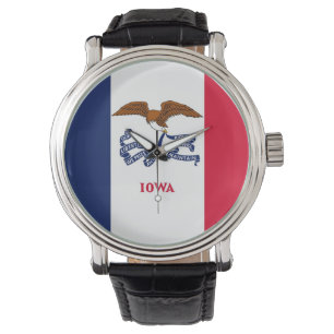Patriotique, montre spéciale avec Drapeau de l'Iow