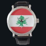 Patriotique, montre spéciale avec drapeau du Liban<br><div class="desc">Ajoutez une touche de fierté libanaise à votre collection d'accessoires avec notre montre à main exclusive avec le drapeau du Liban ! Réalisée avec une attention minutieuse aux détails, cette montre à main est plus qu’un simple garde-temps fonctionnel, c’est une célébration du riche patrimoine et de l’identité culturelle du Liban....</div>