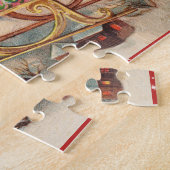 Patriotique Père Noël Joyeux Puzzle de Noël (Côté)