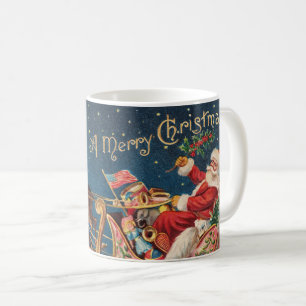 Patriotique Père Noël Petit Joyeux Noël Mug